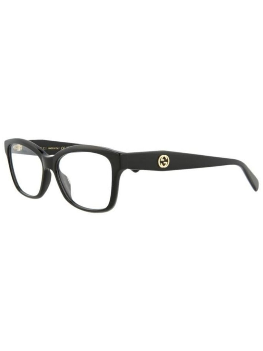 New Gucci Womens Square/Rectangle Black Black Transparent Fashion Designer Eyegl